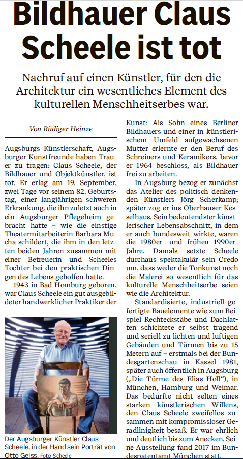 Bildhauer Claus Scheele 19.09.25 - 24.09.25