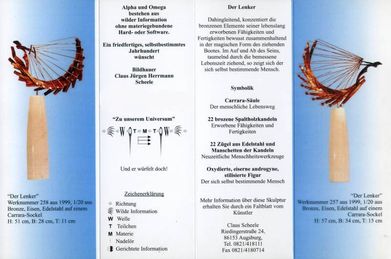 Ein friedfertiges, selbstbestimmtes Jahrhundert wünscht Bildhauer Claus Jürgen Herrmann Scheele.