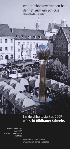 Ein durchhaltestarkes 2009 w�nscht Bildhauer Scheele!