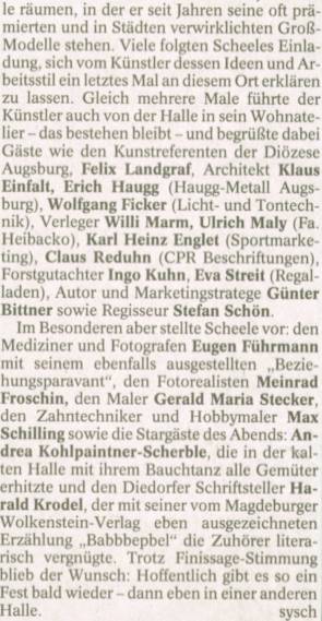 Augsburger Allgemeine Zeitung 31.12.2001