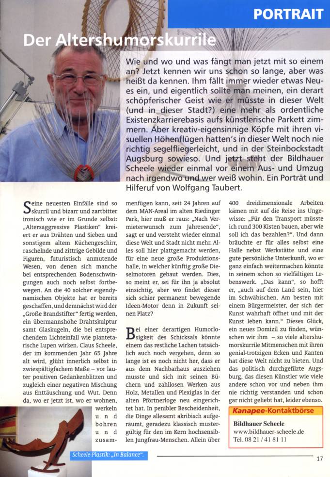 Presse Kanapee Sept./Okt. 2007